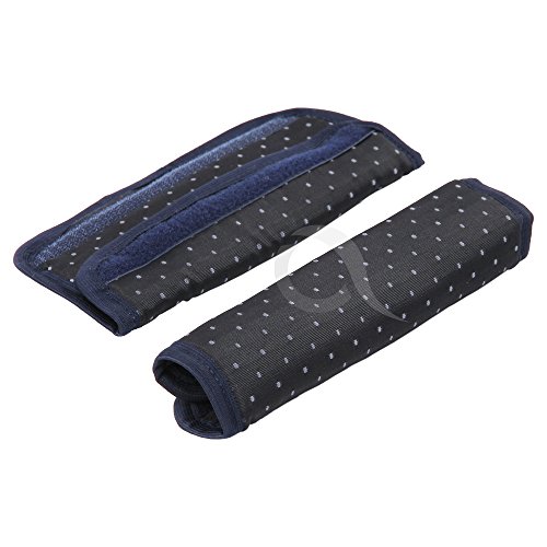 Harness Seat belt Strap Covers padded UNIVERSAL - 2 piece SET (navy/dot)