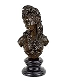 Aus 100 % Bronze Kunst & Ambiente - Jugendstil Bronze Büste - Buste de Flore (1865-70) - Göttin der Blüten - Frauenbüste - signiert A. Carrier - Skulptur - Figur