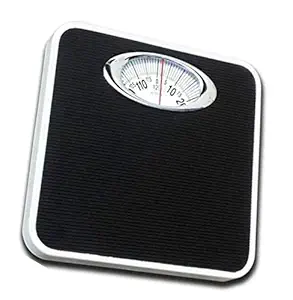 Zelenor Analog Weight Machine Capacity 120Kg Manual Mechanical Full Metal Body Analog Weighing Scale (Black)