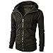 Produktbild Felicove Herren Sport Hoodie Mode Herbst Winter Langarm Sport Reißverschluss Hoodie Pullover Mantel Bluse Tops Outwear