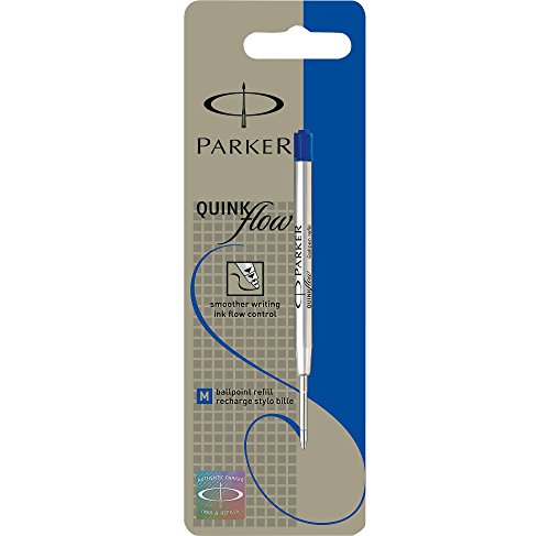 Parker S0909580 Ersatzmine QuinkFlow (für Kugelschreiber, mittlere Strichbreite, blaue Tinte, Einzelpackung) - 2