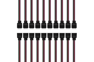 BTF-LIGHTING 5PIN JST SM LED Connettore 10Pare 22AWG 15cm Connettore Maschio Femmina per Striscia LED 5pin PWM SMD FCOB RGBW