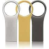 KEXIN 3 PCS 16GB Capless Memory Stick Metal-Casing USB Flash Drive Waterproof USB Key (Multi-colours: Gold,Silver,Black) …