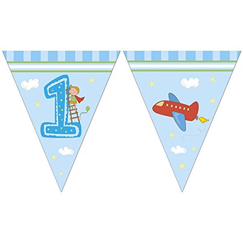 Wimpelkette * 1. GEBURTSTAG JUNGE * für den ersten Geburtstag // Procos // Banner Girlande Blau Kindergeburtstag Birthday Boy