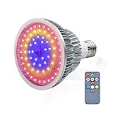 Led Vollspektrum Pflanzenleuchte: mit 64 hochwertigen superhellen und hocheffizienten LED Chips liefert die Wellenlänge des Lichts, die ein Wachstum der Pflanzen benötigt, Rot Blau Warmweiß und voll Spektrum. Mit Fernbedienungen können Sie das Licht wechseln, alle Farbe sind ideal für alle Arten von Zimmerpflanzen in allen Wachstumsstadien.