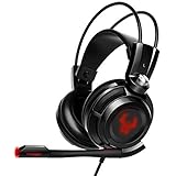 EasyAcc G1 Virtual 7.1 Surround-Sound Gaming Headset mit Vibrationsfunktion,USB PC,PS4 Gaming Kopfhörer
