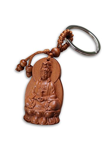 Buddha Anhänger | Buddha Anhänger Holz | Glücksbringer Schlüsselanhänger | Glücksbringer Auto | Glücksbringer Anhänger | Rosenholz | Buddha Geschenkidee aus Rosenholz | Guanyin | Huanghuali