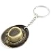 Produktbild sourcingmap® 95mm Lang Cowboy Hut Dangling Anhänger Split Schlüsselring Schlüsselband Bronze
