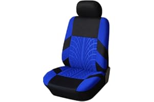 MISSMAO Car Seat Covers for Front Seats Universal, Cover Set for Driver and Passenger Seats Full Set for Car Truck SUV Van Seat Covers Car Seat Protector Blue-1 Seat