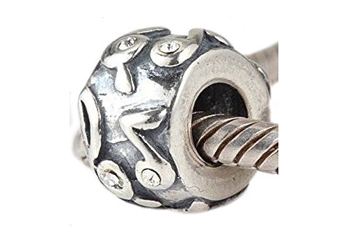 Music Notes &amp; Treble Clef - Sterling Silver Charm Bead - fits Pandora, Chamilia etc style Bracelets - SpangleBead