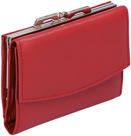 Basic Women's Leather Snap Purse 13 x 9 x 2,5 cm Red