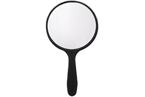 CTDWNT Kleiner Handspiegel, Reise-Make-up-Spiegel, Hand-Kosmetikspiegel mit Griff, niedlicher einfarbiger runder Kosmetikspiegel mit Griff, persönlicher Spiegel, tragbarer Kosmetikspiegel für Reisen,