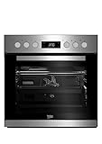 Bräter- und Zweikreiszone Beko BUM22322X Herd-Kochfeld-Kombination / A / 71 L /Glaskeramik-Kochfeld / edelstahl / 8 Heizarten / Simple Steam Reinigungsfunktion / Elektronikuhr mit Garzeit, Garzeitende und Uhrzeit / Pflegeleichte, graue Emaillierung