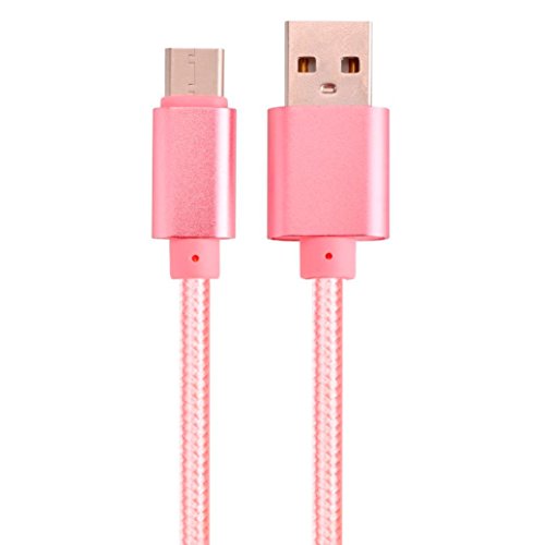 Tefamore 1M USB-USB-C 3.1 Typ C Daten laden Ladekabel für ZTE Zmax Pro Z981/Google Pixel XL (Rosa)