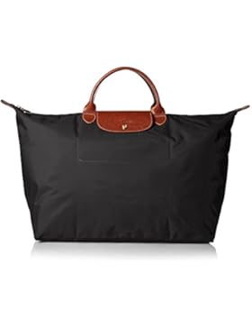 Longchamp Damen Le Pliage Large Travel Bag Henkeltasche, Schwarz (Noir), 23 x 35 x 45 cm