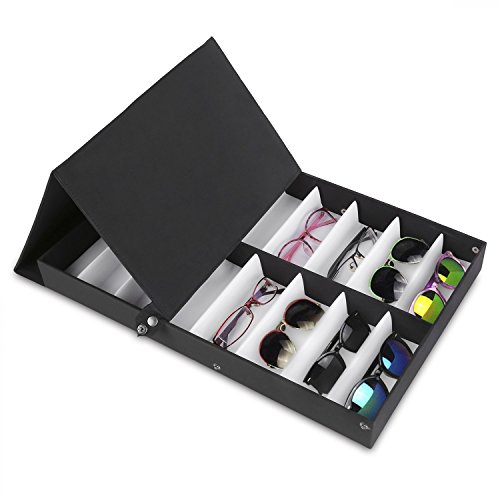 Amzdeal Brillenständer Brillen Display Brillenhalter für 16 Brillen Schwarz - 3