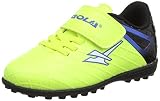  Gola Talos Vx Velcro, Zapatillas de Fútbol Infantil, Amarillo (Volt/Black/Pro Blue), 24 EU