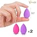 VMAGIC 4Pack High-End MICRO Makeup Sponges Beauty Blender for Applicator, Foundation and Highlight (2 Purple + 2 Pink)