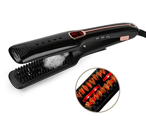 Infrared Straight Hair Comb Negative Ion Hair Straightener Does Not Hurt Hair Straight Clip  Constant Temperature  Wet And Dry 2 In 1  LED Liquid Crystal Temperature Display  Tourmaline Ceramic Coating Knob
