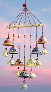 santarms main door hanging toran makar sankranti items gift | latkan for good luck | latest vastu entrance gate hangings decoration items for home d?cor bandarwal | wall . door hanging birthday decoration for boys girls (multicolour_5.5x5.5x19 inch)