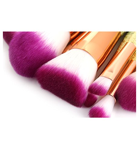 NEEDOON 6 Stück Meerjungfrau Weich Colorful Make Up Pinsel Set Foundation Bürste Synthetische Eyeliner Gesicht Powder Bürste Kit Schönheit Kosmetik Werkzeuge - 5
