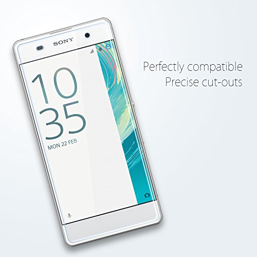 Sony Xperia XA Panzerglas, SLEO Premium Film Displayschutzglas Taktil Ultra Transparent & Robust (9H) Perfekte Kratzfest Unsichtbare Tempered Glass Screen Protector schutzfolie für Sony Xperia XA – 2 Pack - 3