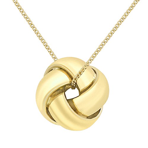 Carissima Gold Damen Rolokette Mit Anhänger 9k (375) Gold Poliert Knoten 46cm/18zoll
