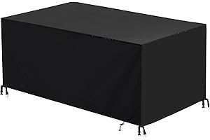 AEUUEU Housse Salon de Jardin Exterieur Impermeable 200x120x95cm/LxWxH Protection Bache Table de Jardin - Housses pour Mobilier de Jardin 600D Oxford Housses pour Tables de Jardin