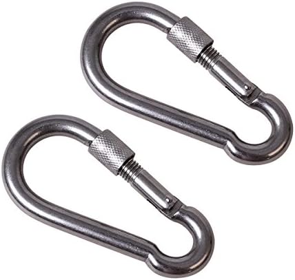 Two pieces stainless steel, type 304 carabiner hook snap, hook fire carabiner, suitable for swings hanging chair, hanging swing, hammock