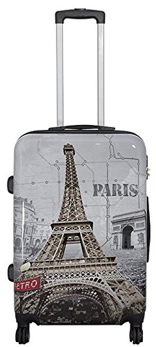 eiffel tower hard shell luggage