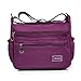 Produktbild Taihang Große mehrschichtige Reißverschlusstaschen Leichte Schultertaschen Wasserdichte Crossbody Messenger Bags aus Nylon (Color : Color Purple)