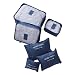 Produktbild BESPORTBLE 6 Stücke Wasserdichte Reise Aufbewahrungsbeutel Kleidung Verpackung Cube Gepäck Organizer Pouch (Dunkelblau)