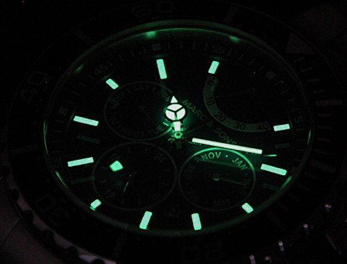 MARC & SONS 1000M automatic watch - Professional mechanical watch Power reserve - MSD-042