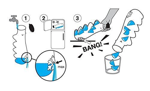 Qearly Eisbaer Muster Kunststoff Eiswuerfelbereiter Eiswuerfel Form Aus Glas Ice Tray Eiswuerfelbehaelter Eiswuerfelschalen Mit Deckel-Weiss - 7