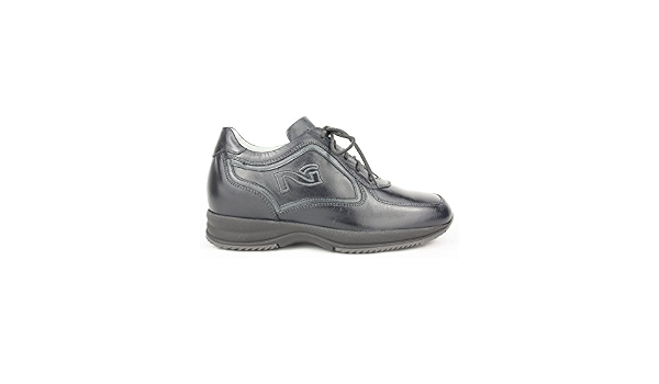 Sneakers Uomo in Pelle Nera con Lacci e Zip - Nero Giardini - Mario  Spatarella