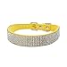 Produktbild EUZeo Hundehalsband Halsbänder Wildleder Leder mit Strass O-Ring für Anhänger in für kleine mittlere Hunde Welpen Hundehalsban Halsband Boho Mode Haustierhalsband