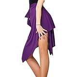  ModLatBal Damen Lateinischer Tanzrock Skate Wrap Schal Tango Dancewear Swing Rumba Tanzkostüm, Damen, violett, Large