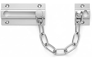 TRIFLETOPIA Stainless Steel Door Lock Chain - Door Chain for Front Door - Chain Lock with Screws - Spring Anti-Theft Snap Lock - Sliding Bolt Guard - for Home & Hotel Security