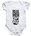 HippoWarehouse real men grow beards baby vest boys girls