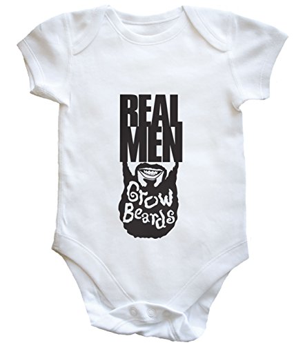 HippoWarehouse real men grow beards baby vest boys girls