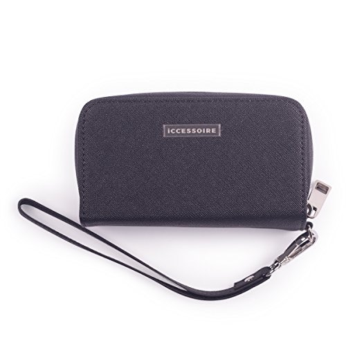 Preisvergleich Produktbild ICCESSOIRE Zigarettenetui für IQOS Geräte, Fallschutz Tasche, Kunstleder, schwarz