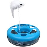 PanDaDa Interaktive Katze Spielzeug Single Layer Amusement Plate Katze Turntable Spielzeug Katze Moving Mouse Spring Play Ball Bell Spielzeug