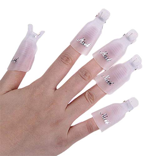 Ongle Outil Plastique Capuchon Pinces/d'ongle/Nail Art Soak Off Clip Cap Clips Ongles remover 10PCS