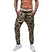 Produktbild Hose Herren, Sonnena Männer Elastisch Tarnung Print Jogger Gym Fitness Sweatpant Sporthose Herren Freizeit Drucken Baggy Langehosen Trunks Joggerhosen Traininghosen Sportwear Regular Fit (XL, Grün)