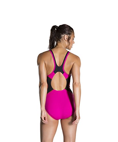Speedo Damen Fit Muscleback Badeanzug mit Passe Swimwear - 3
