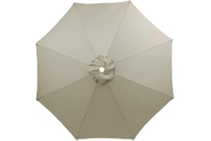 HonunGron Auvent De Remplacement pour Parasol 3.5m/3.0m/2.8m/2.7m/2.5m/2.3m/2m 6/8 Baleines, Toile De Parasol Déporté Remplacement Pour Cour, Jardin, Plage, Protection UV