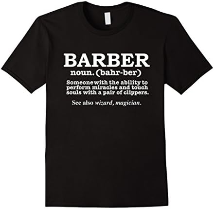 Men's Best Barber Definition Ever Funny T-shirt Barbershop  Medium Black