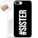Produktbild finoo | iPhone 7 Plus Weiche flexible Silikon-Handy-Hülle | Transparente TPU Cover Schale mit Motiv | Tasche Case Etui mit Ultra Slim Rundum-schutz | Sister hash black