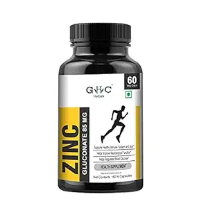 GHC Herbals Zinc Gluconate 85mg | 60 Veg Capsules