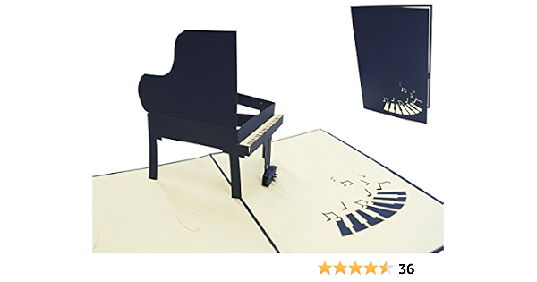 Lin Pop Up De Cartes De Voeux Cartes D Anniversaire Musique Concert Bon D Achat Cartes Musique Piano Amazon Fr Fournitures De Bureau